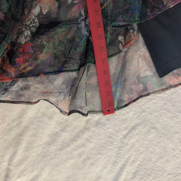 Maeve Anthropologie Meeva Black Floral Mesh Maxi Leggings Skirt- Small - Picture 8 of 11